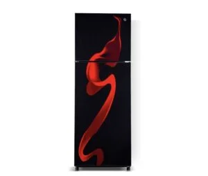 PEL Refrigerator Inverter 2550 Curved Glass Door Red