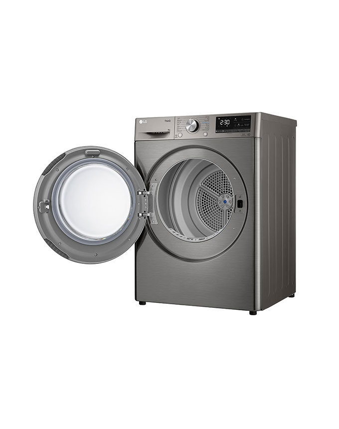 LG RH90V9PV8N Energy Saving Dryer, 9kg, Silver, Capable Drying with Dual Heat Pump - Image 2