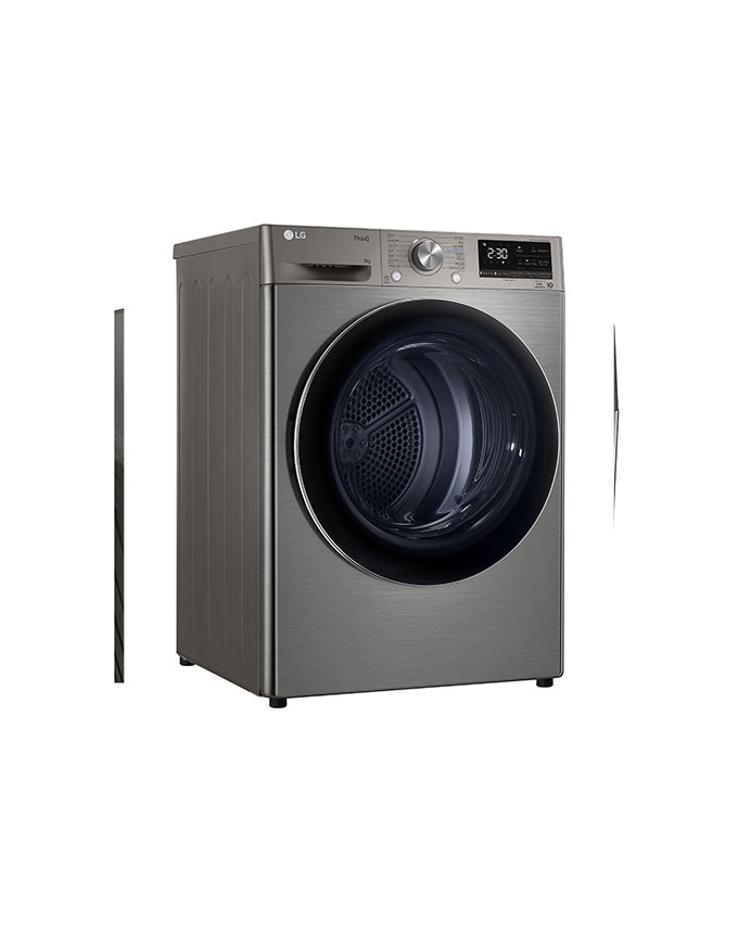 LG RH90V9PV8N Energy Saving Dryer, 9kg, Silver, Capable Drying with Dual Heat Pump - Image 3